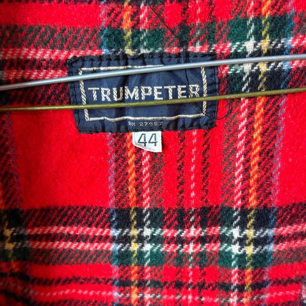 Vintage Trumpeter Canvass‎ Jacket with Red Plaid Interior